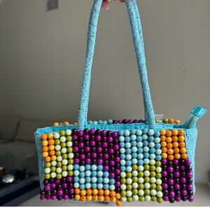 Colorful Handmade in India Beaded Women's Handbag